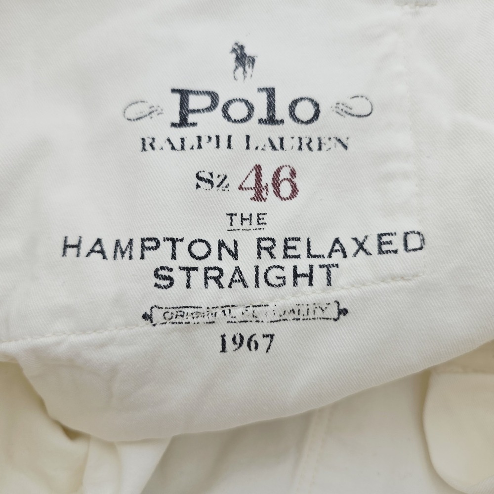 Polo Ralph Lauren Hampton Relaxed Straight White Denim Distressed Shorts Size 46 - Picture 14 of 16